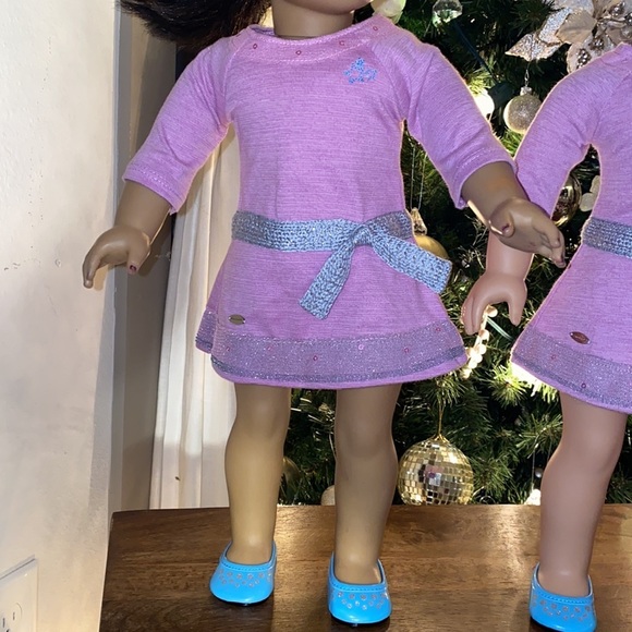 American Girl 18” doll clothing & shoes accessories set pink purple silver blue‌ - Picture 2 of 12